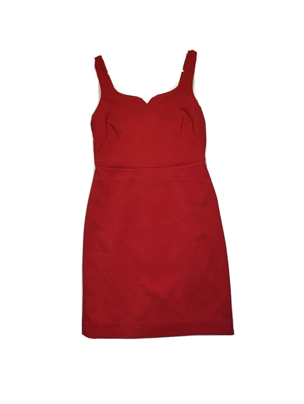 Women's Sheath Dress The Limited Red Sleeveless Zip Down Lined Size 0